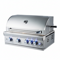 Deluxe Built-In Stainless Steel Gas Grill Tabletop Customizer Outdoor Kitchen Commercial and Home Grill Grill