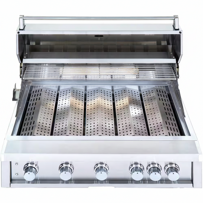 40 In. 5-Burner Built-In Natural Gas Grill in Stainless Steel with 1 Infrared Burner