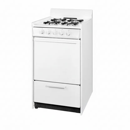 20 In. 2.5 Cu. Ft. Gas Range in White
